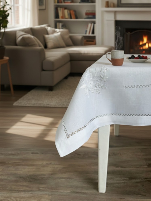 Biały obrus 130 x 170